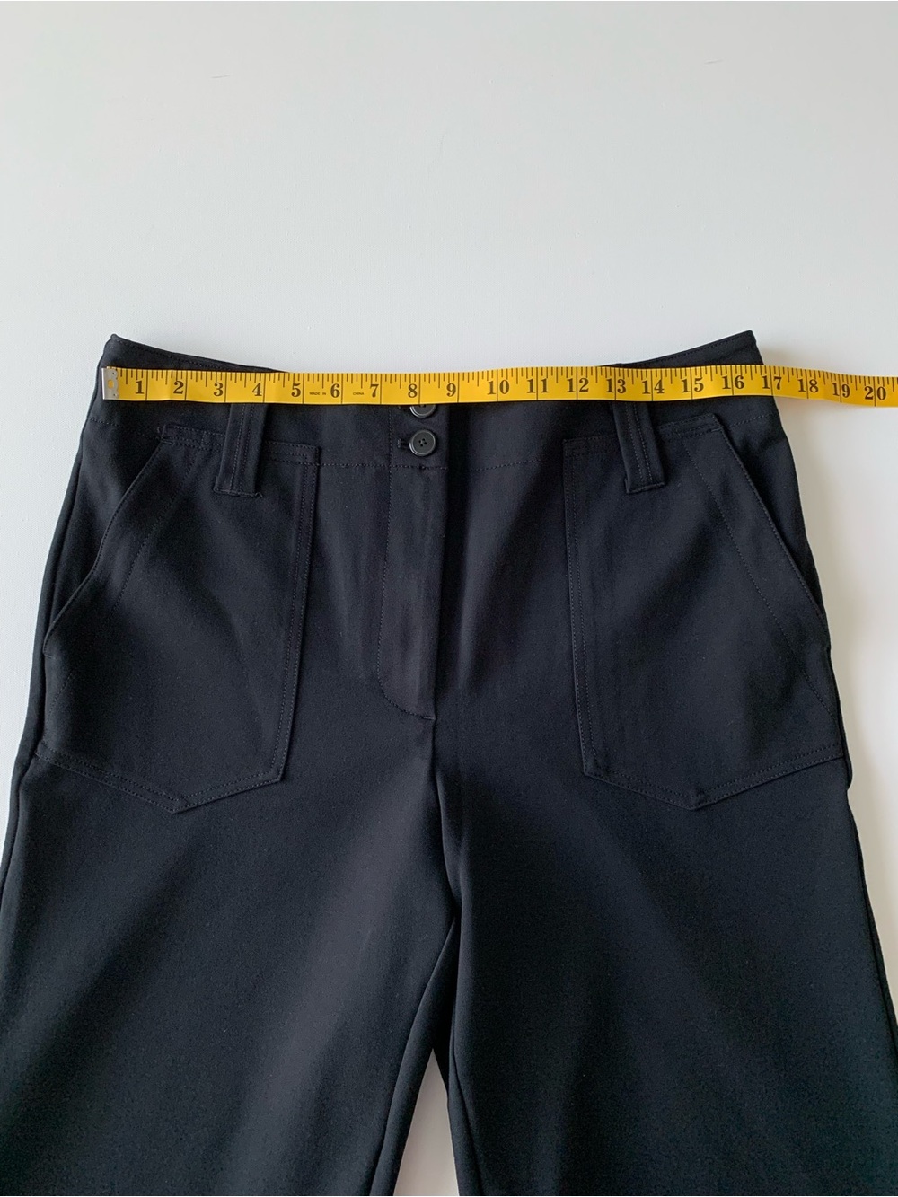 Maeve by Anthropologie wide leg flare Black Pull-On Pants women’s size 14 - Picture 7 of 14
